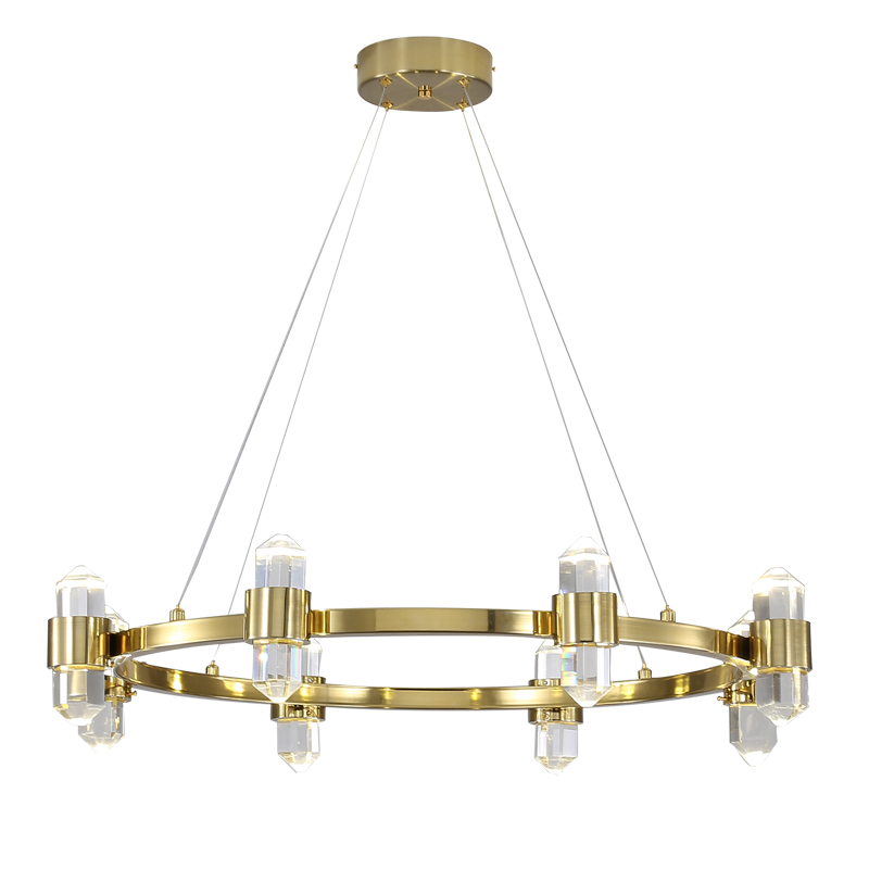 Люстра Crystal Ring Chandelier Brass Латунь Прозрачный Люстра Crystal Ring Chandelier Brass Латунь Прозрачный в Красноярске | Loft Concept