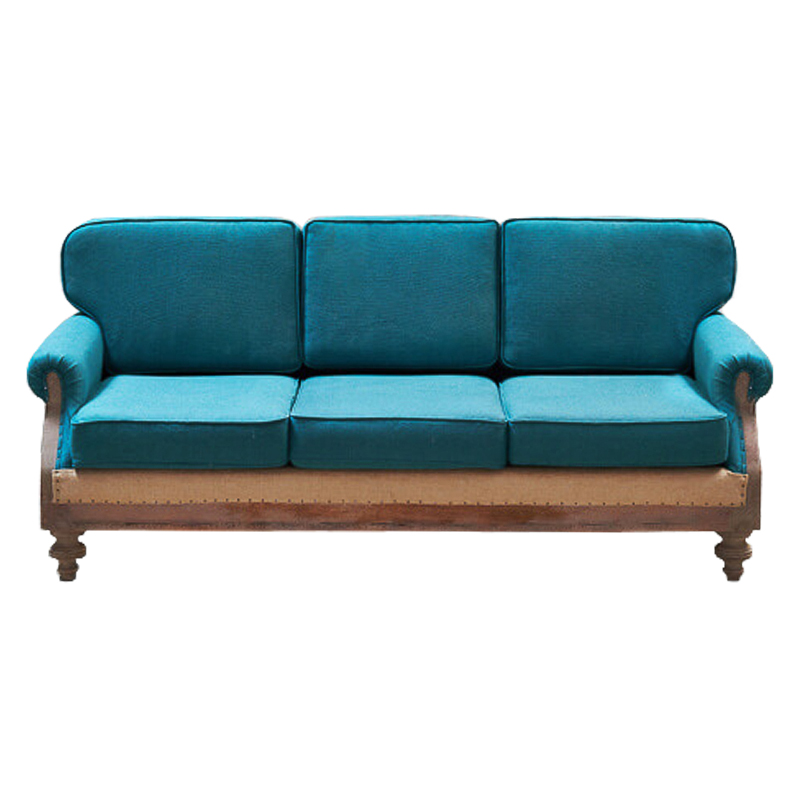 Диван Deconstructed Sofa turquoise Linen triple Коричневый Бирюзовый Диван Deconstructed Sofa turquoise Linen triple Коричневый Бирюзовый в Красноярске | Loft Concept