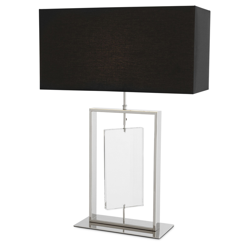 Настольная лампа Eichholtz Table Lamp Forum Никель Черный Прозрачный Настольная лампа Eichholtz Table Lamp Forum Никель Черный Прозрачный в Красноярске | Loft Concept