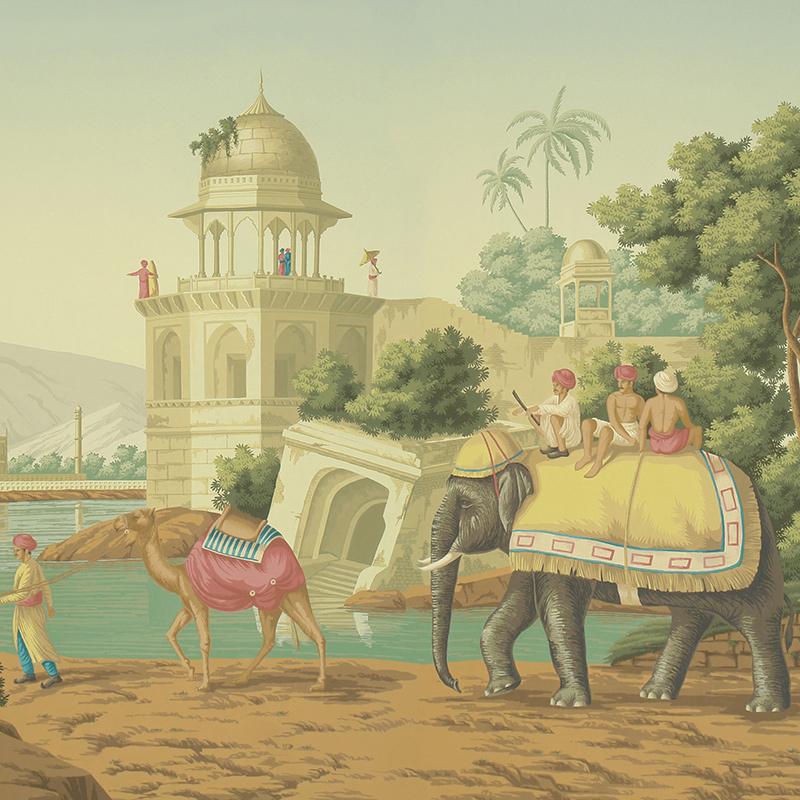 Обои ручная роспись Early Views of India Verdoyant on scenic paper Обои ручная роспись Early Views of India Verdoyant on scenic paper в Красноярске | Loft Concept