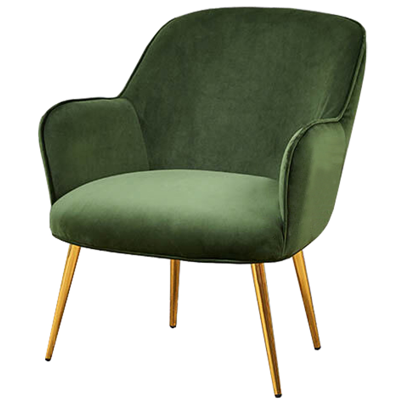 Кресло Waldeck Chair Green Зеленый Глянцевое золото Кресло Waldeck Chair Green Зеленый Глянцевое золото в Красноярске | Loft Concept