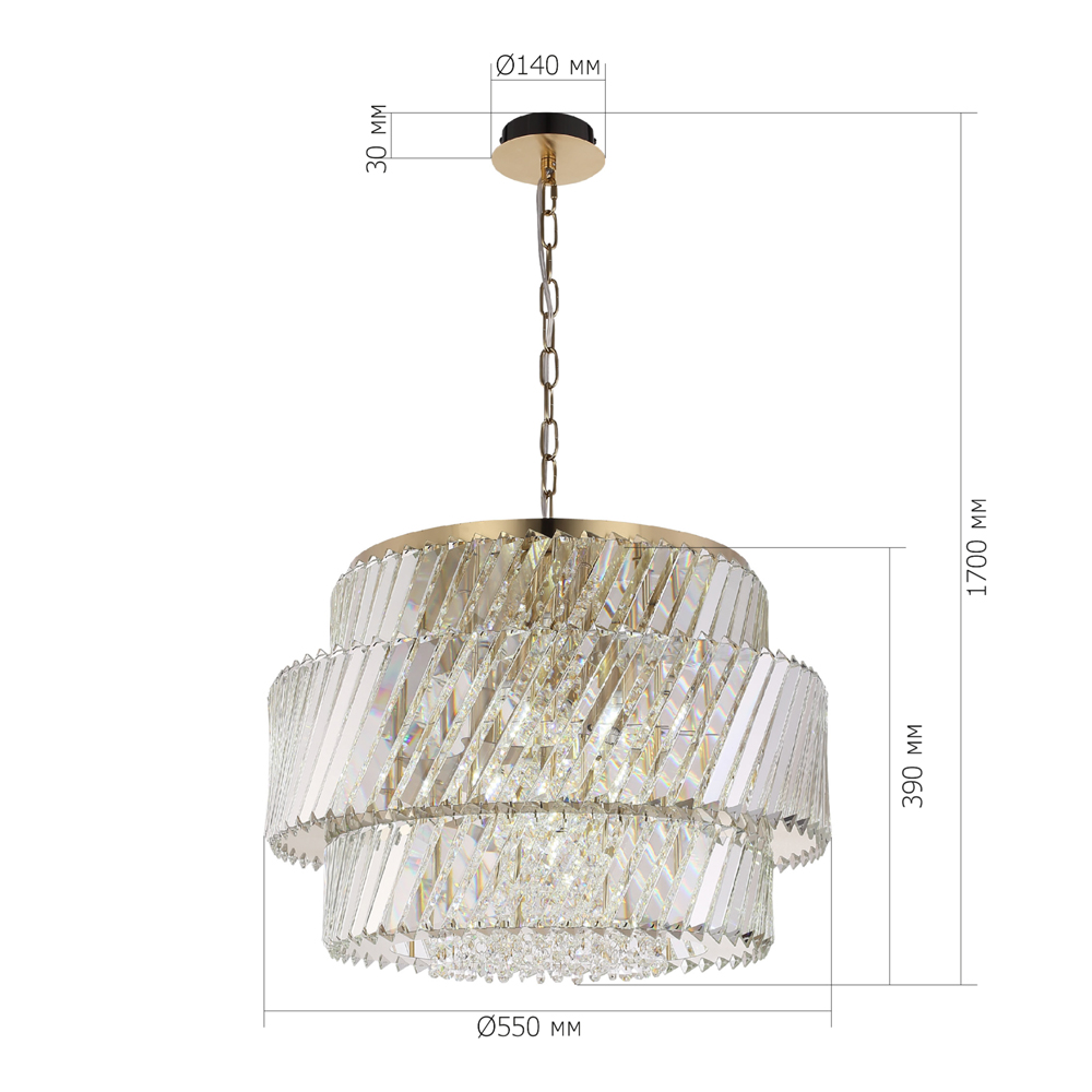 Люстра круглая в классическом обрамлении Light Connoisseurs Beauty в Красноярске