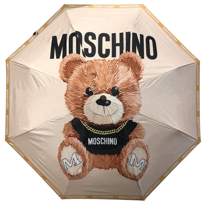 Зонт раскладной MOSCHINO дизайн 006 Бежевый цвет Коричневый Бежевый Зонт раскладной MOSCHINO дизайн 006 Бежевый цвет Коричневый Бежевый в Красноярске | Loft Concept