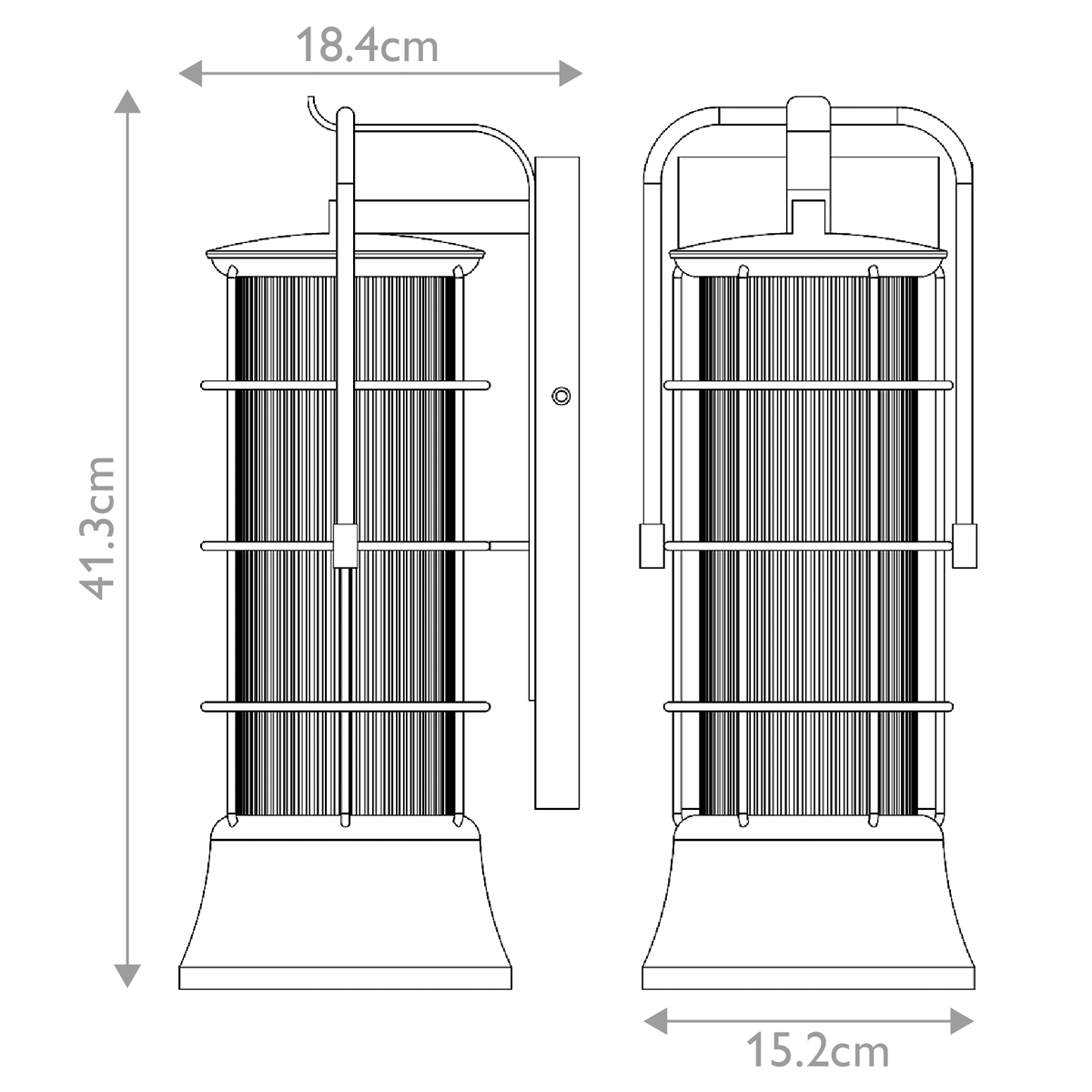 Настенный фонарь цилиндрической формы с рифленым стеклом в золотом каркасе на черном прямоугольном основании Eurofase в Красноярске
