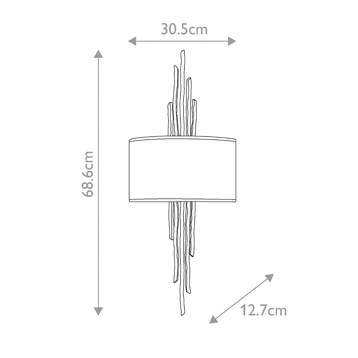 Бра с белым абажуром и элементами в виде натуральных веток Hinkley в Красноярске