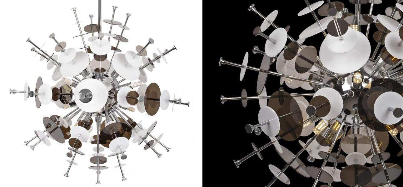 Люстра Dandelion Chrome диаметр 60 - фото