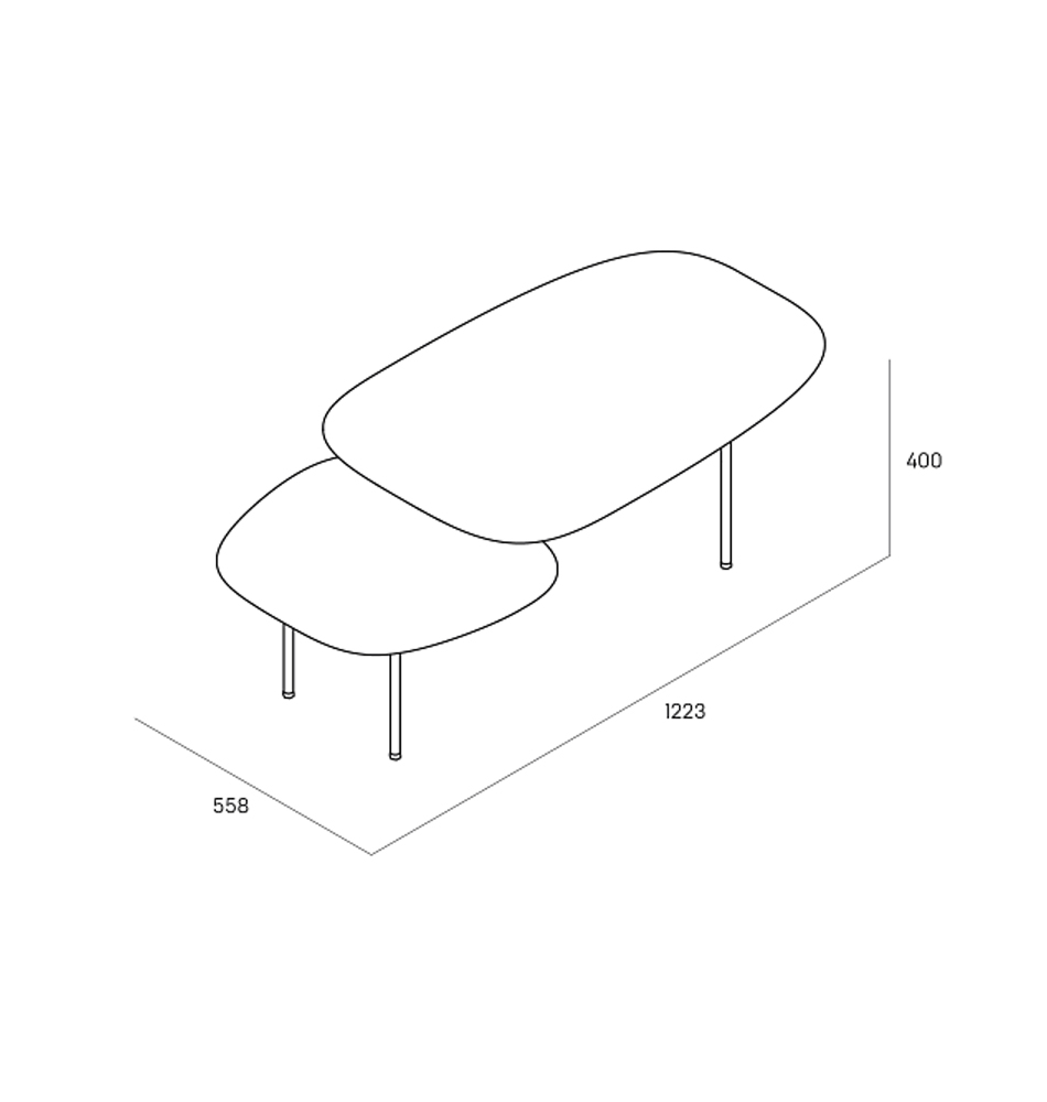 Step журнальный столик из натурального дуба и металла в Красноярске