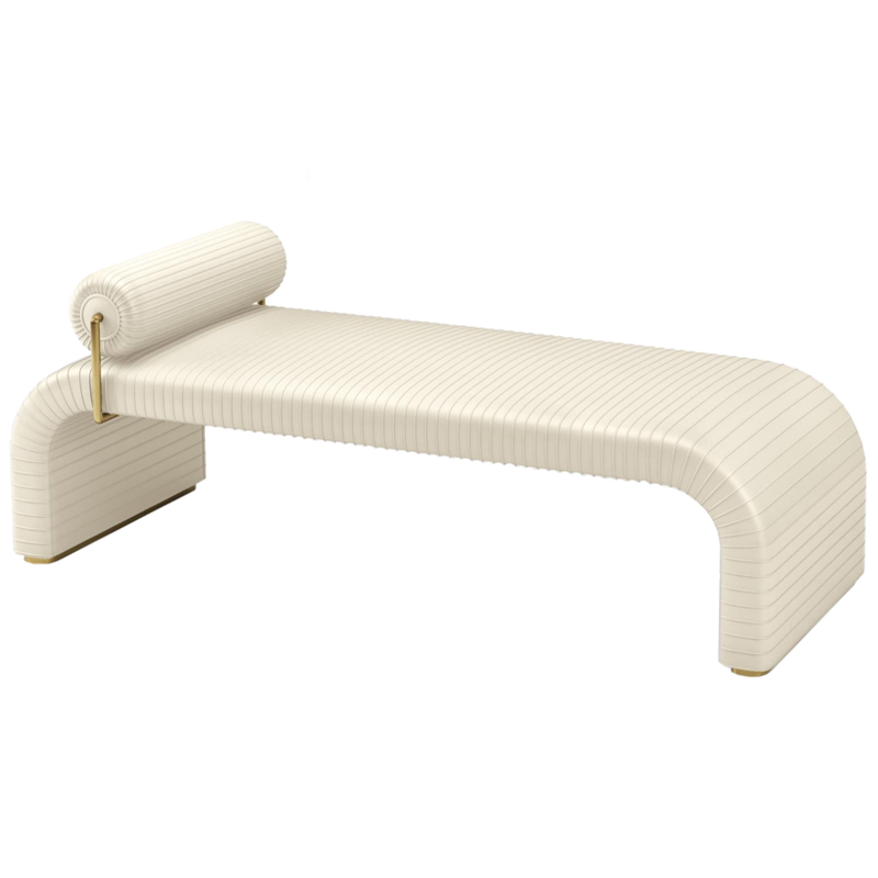 Кушетка California Milk Leather ivory ( слоновая кость ) Кушетка California Milk Leather ivory ( слоновая кость ) в Красноярске | Loft Concept