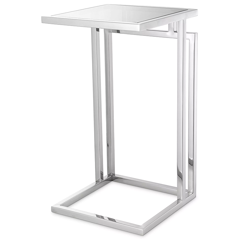 Приставной стол Eichholtz Side Table Marcus Chrome Стекло Смок Хром Приставной стол Eichholtz Side Table Marcus Chrome Стекло Смок Хром в Красноярске | Loft Concept