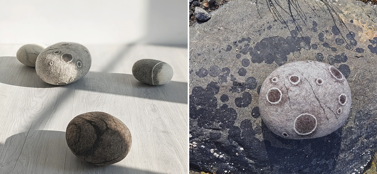 Аксессуары из Валяной Шерсти KATSU Набор "TODDLERS" из 4-х камней - фото №1