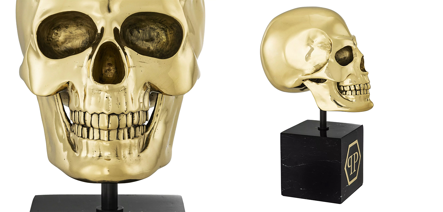 Статуэтка Philipp Plein Gold Skull L - фото №1