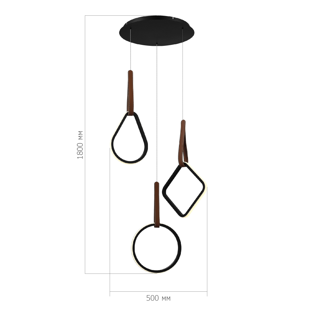 Подвесной светильник с геометрическими источниками света Geometric Architecture of Light в Красноярске