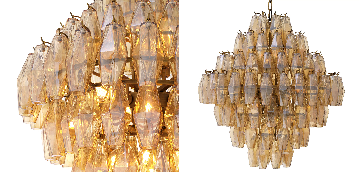Люстра Eichholtz Chandelier Benini L Amber - фото №1