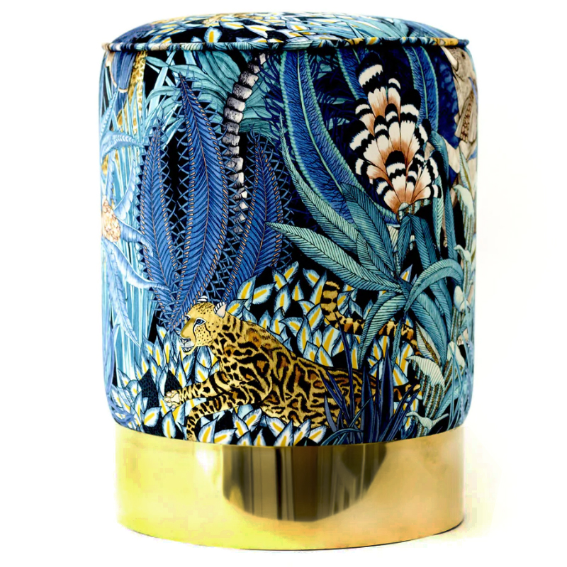 Пуф Синий Орнамент Sabie Forest Tanzanite Pouffe Синий Латунь Пуф Синий Орнамент Sabie Forest Tanzanite Pouffe Синий Латунь в Красноярске | Loft Concept