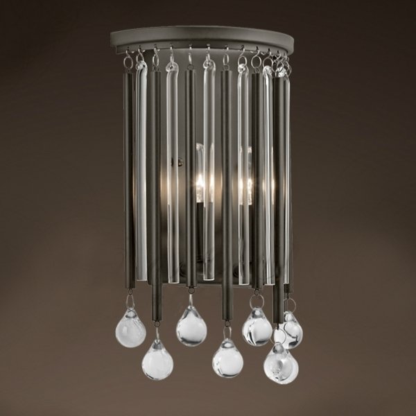 Бра Midlight Verona Crystal Chandelier Черный Прозрачный Бра Midlight Verona Crystal Chandelier Черный Прозрачный в Красноярске | Loft Concept