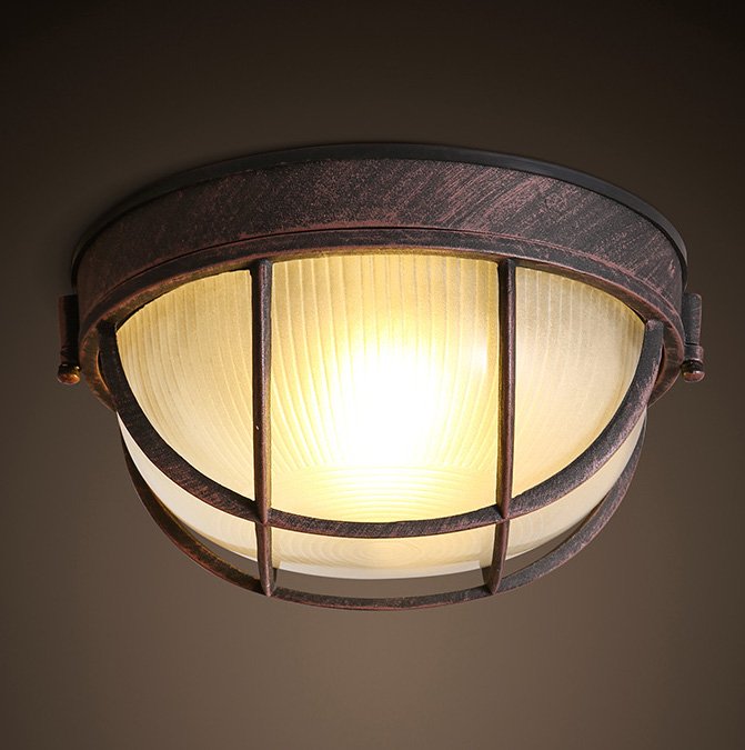 Спот Loft Round Plate Коричневый винтаж Спот Loft Round Plate Коричневый винтаж в Красноярске | Loft Concept