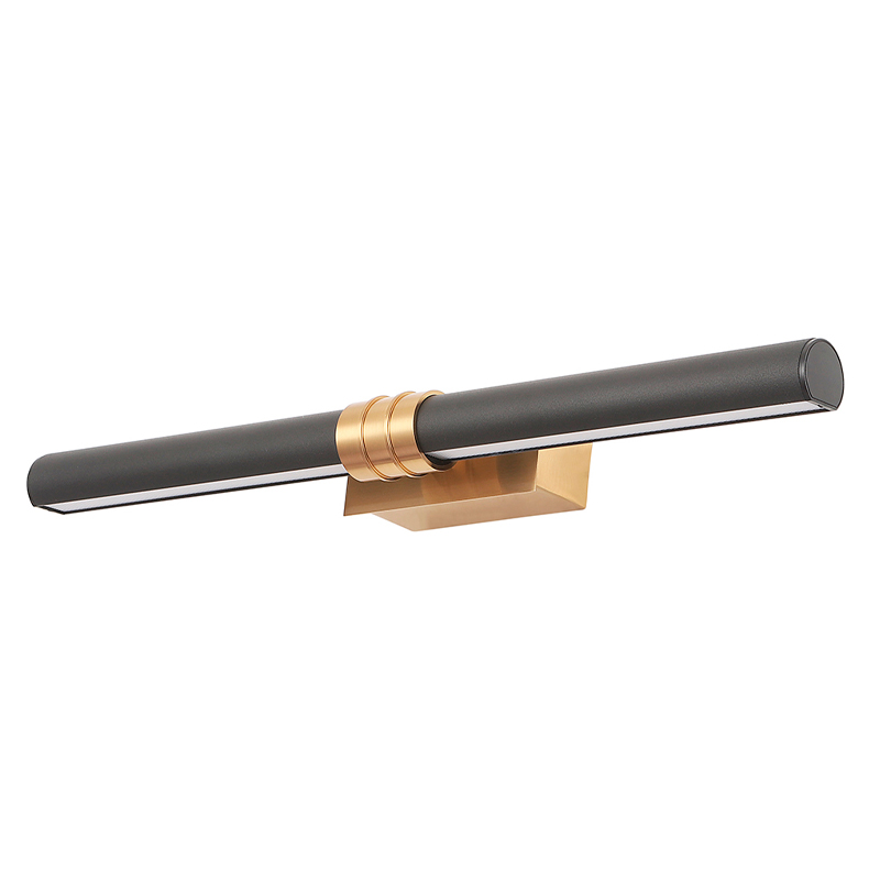 Бра с черным матовым корпусом и золотистым креплением Trumpet tube Латунь Белый Черный Бра с черным матовым корпусом и золотистым креплением Trumpet tube Латунь Белый Черный в Красноярске | Loft Concept
