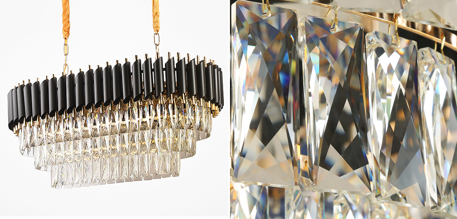Люстра Empire Black Rectangular Chandelier Crystal - фото №1