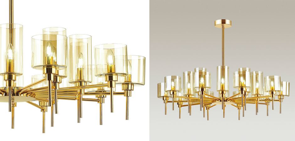 Люстра AXO Light Spillray Gold Lamps 20 Люстра AXO Light Spillray Gold Lamps 20 - Loft-Concept в Красноярске