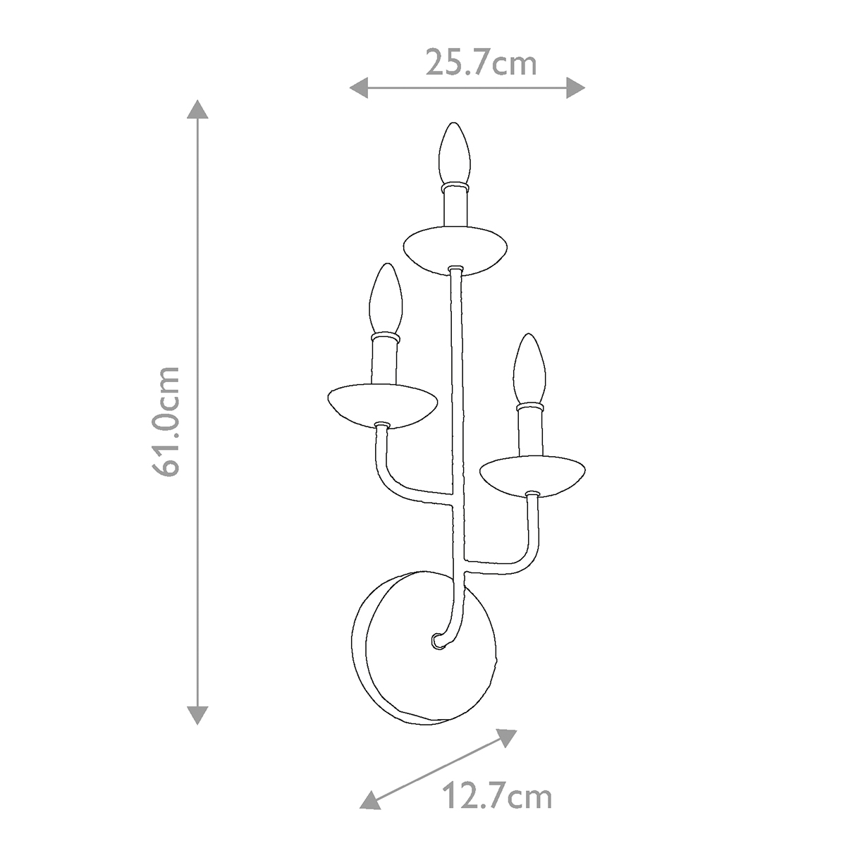 Бра с 3-мя лампами в форме свеч и фактурным покрытием Feiss в Красноярске
