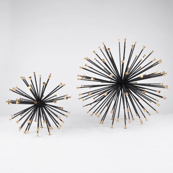 Декоративный элемент Black Roll Urchins Черный Золотой Декоративный элемент Black Roll Urchins Черный Золотой в Красноярске | Loft Concept