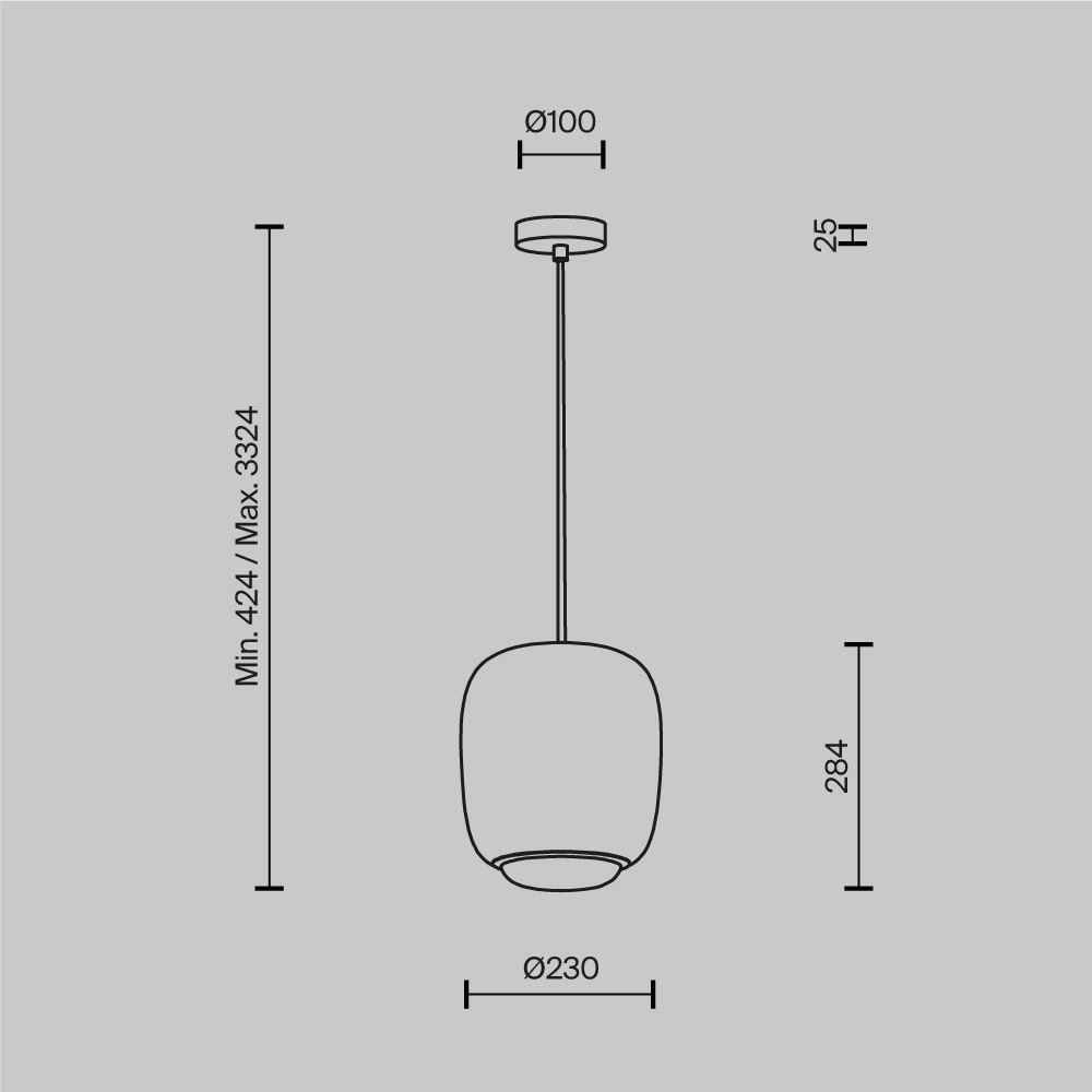 Подвесной светильник Brio Серый 3000К 12Вт в Красноярске
