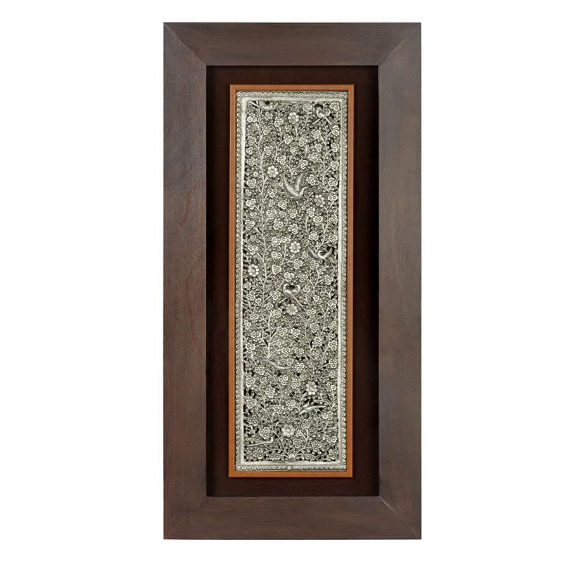 Панно Valene Silver Flowers 120 Черный Серебряный Коричневый Панно Valene Silver Flowers 120 Черный Серебряный Коричневый в Красноярске | Loft Concept