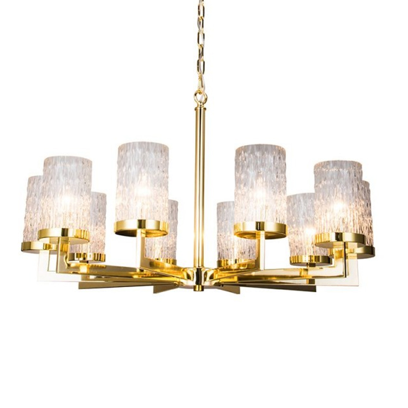Люстра Kelly Gold с Рельефным Стеклом Золотой Люстра Kelly Gold с Рельефным Стеклом Золотой в Красноярске | Loft Concept