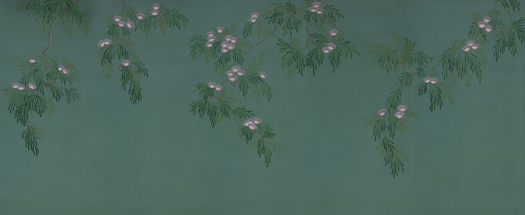 Обои ручная роспись Silk Tree Blossom on Sung Green Williamsburg Обои ручная роспись Silk Tree Blossom on Sung Green Williamsburg - постер Loft-Concept в Красноярске