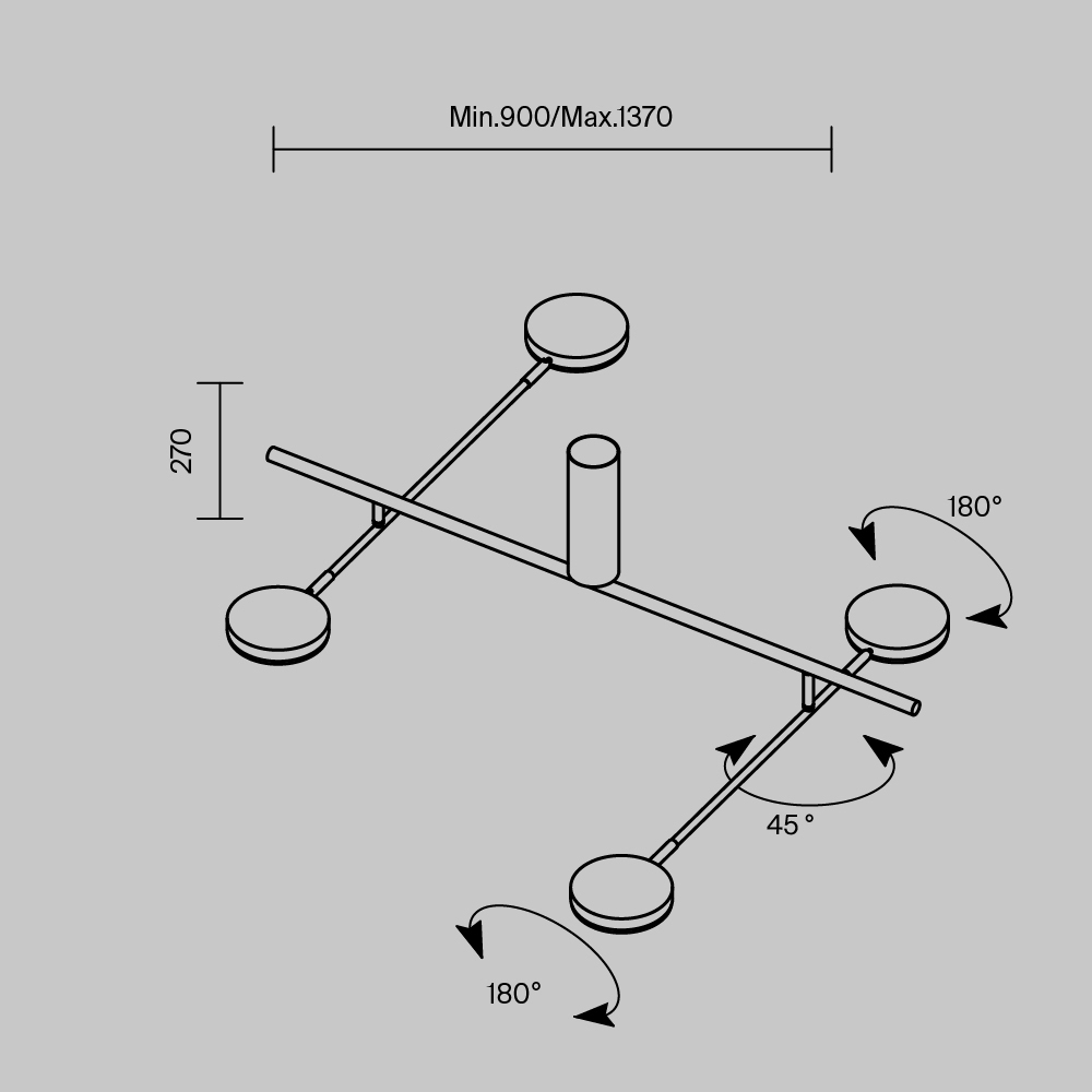 Потолочный светильник Fad 3000К 26Вт в Красноярске