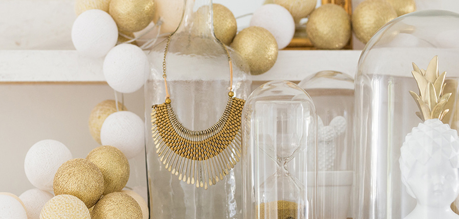 Гирлянда хлопковые фонарики Сotton Ball Shell-Gold - Loft-Concept в Красноярске