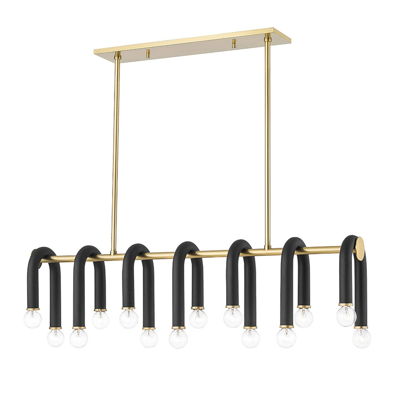 Люстра Paulson floppy chandelier gold Черный Золотой Люстра Paulson floppy chandelier gold Черный Золотой в Красноярске | Loft Concept