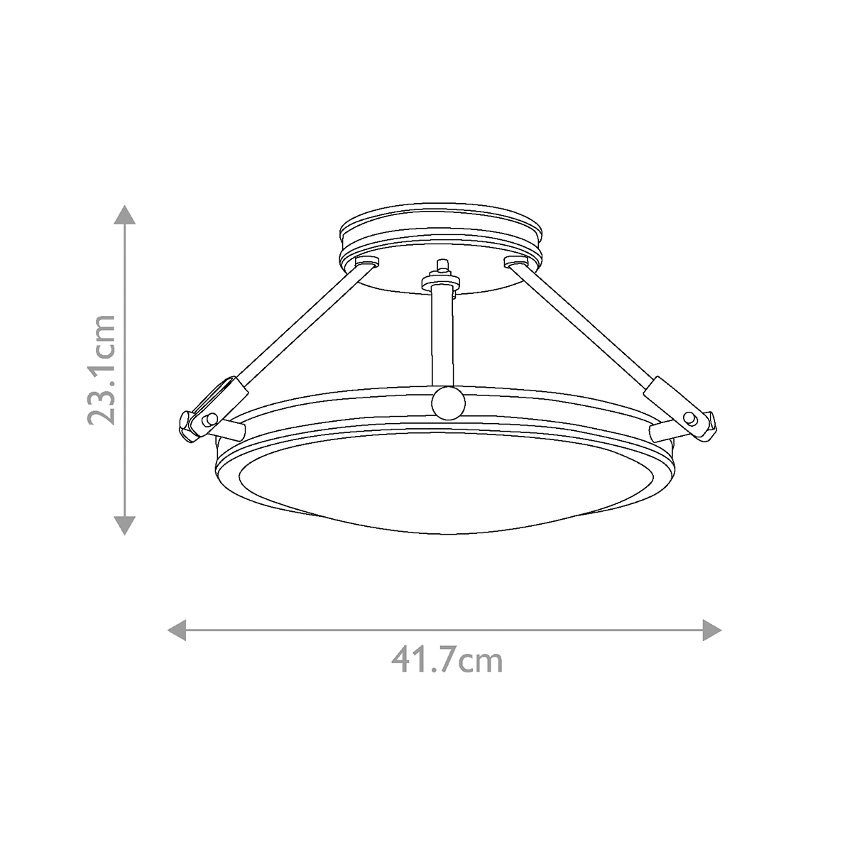Потолочный светильник цвета латунь с плоским круглым плафоном Hinkley в Красноярске