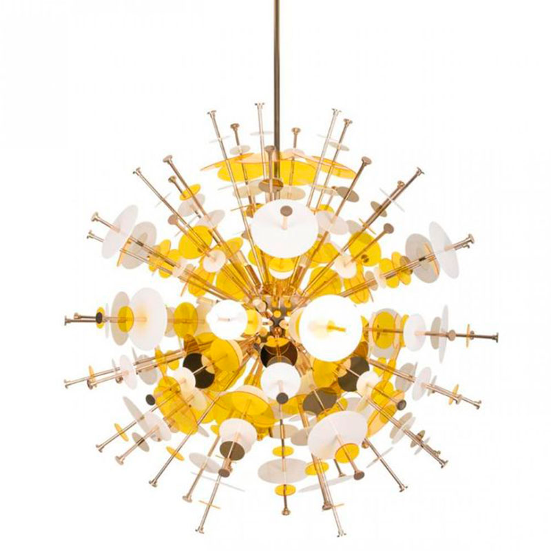 Люстра Dandelion Yellow диаметр 78 Золотой Желтый Белый Люстра Dandelion Yellow диаметр 78 Золотой Желтый Белый в Красноярске | Loft Concept