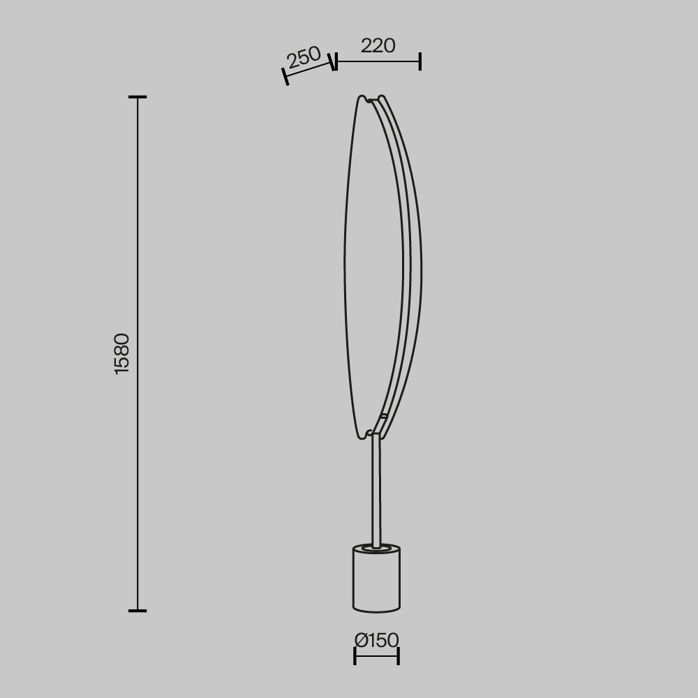 Напольный торшер светодионый Breeze 3000К 33Вт в Красноярске