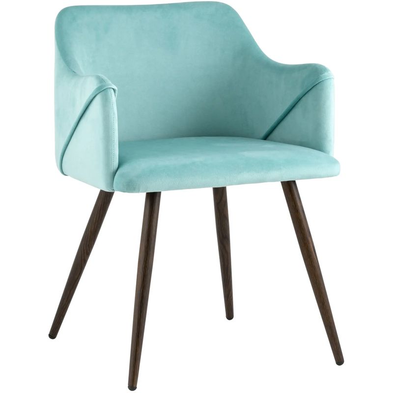 Стул Monarch Chair Бирюзовый Велюр Бирюзовый Коричневый Стул Monarch Chair Бирюзовый Велюр Бирюзовый Коричневый в Красноярске | Loft Concept