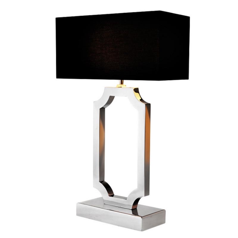 Настольная лампа Maureen Table Lamp Хром Черный Настольная лампа Maureen Table Lamp Хром Черный в Красноярске | Loft Concept