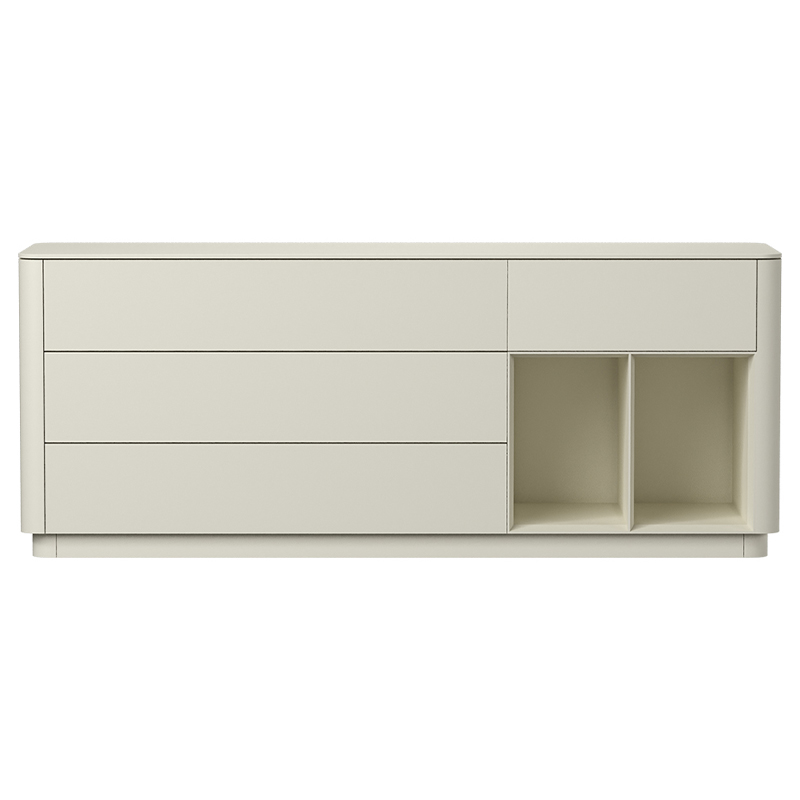 Тумба молочного цвета с ящиками и полками Tammi  Молочный в Красноярске | Loft Concept 