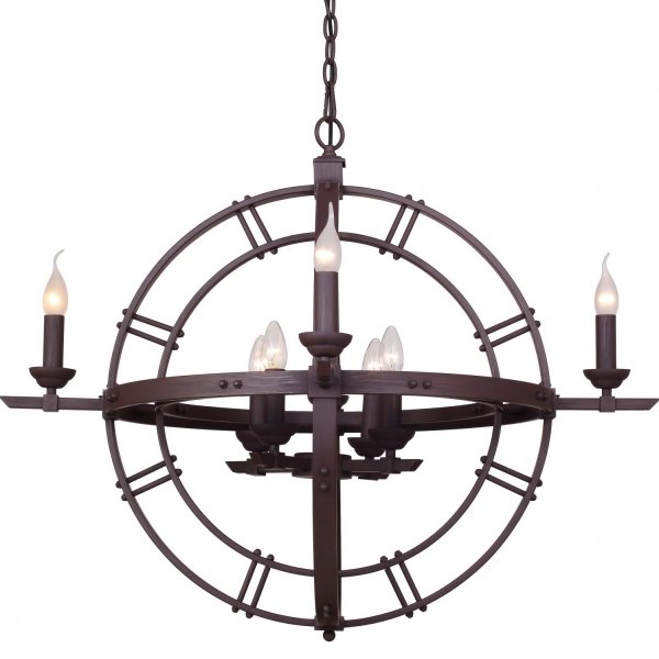 Люстра Rust Round Chandelier Коричневый Люстра Rust Round Chandelier Коричневый в Красноярске | Loft Concept