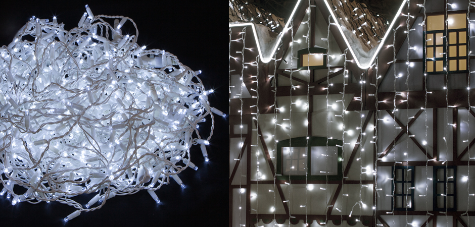 Гирлянда-Занавес с Белым светом - Loft-Concept в Красноярске