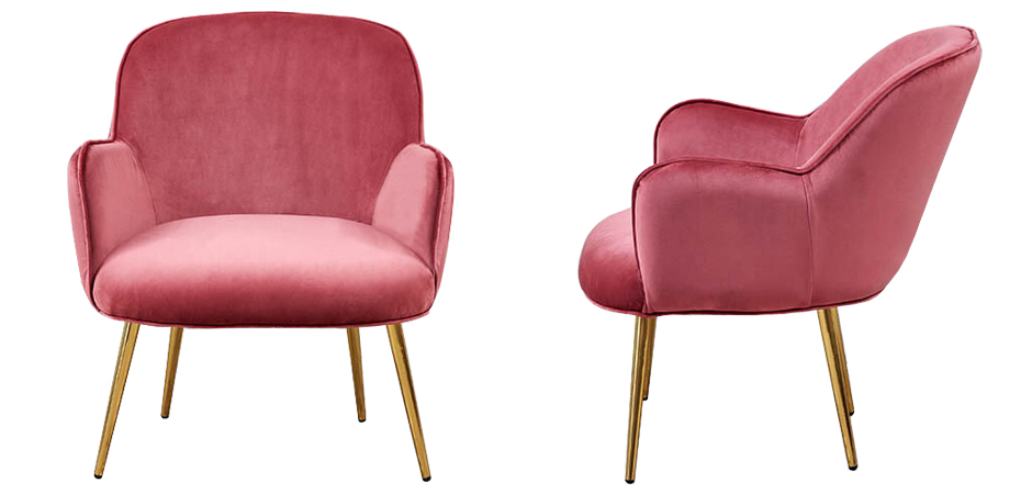 Кресло Waldeck Chair Pink - фото №1