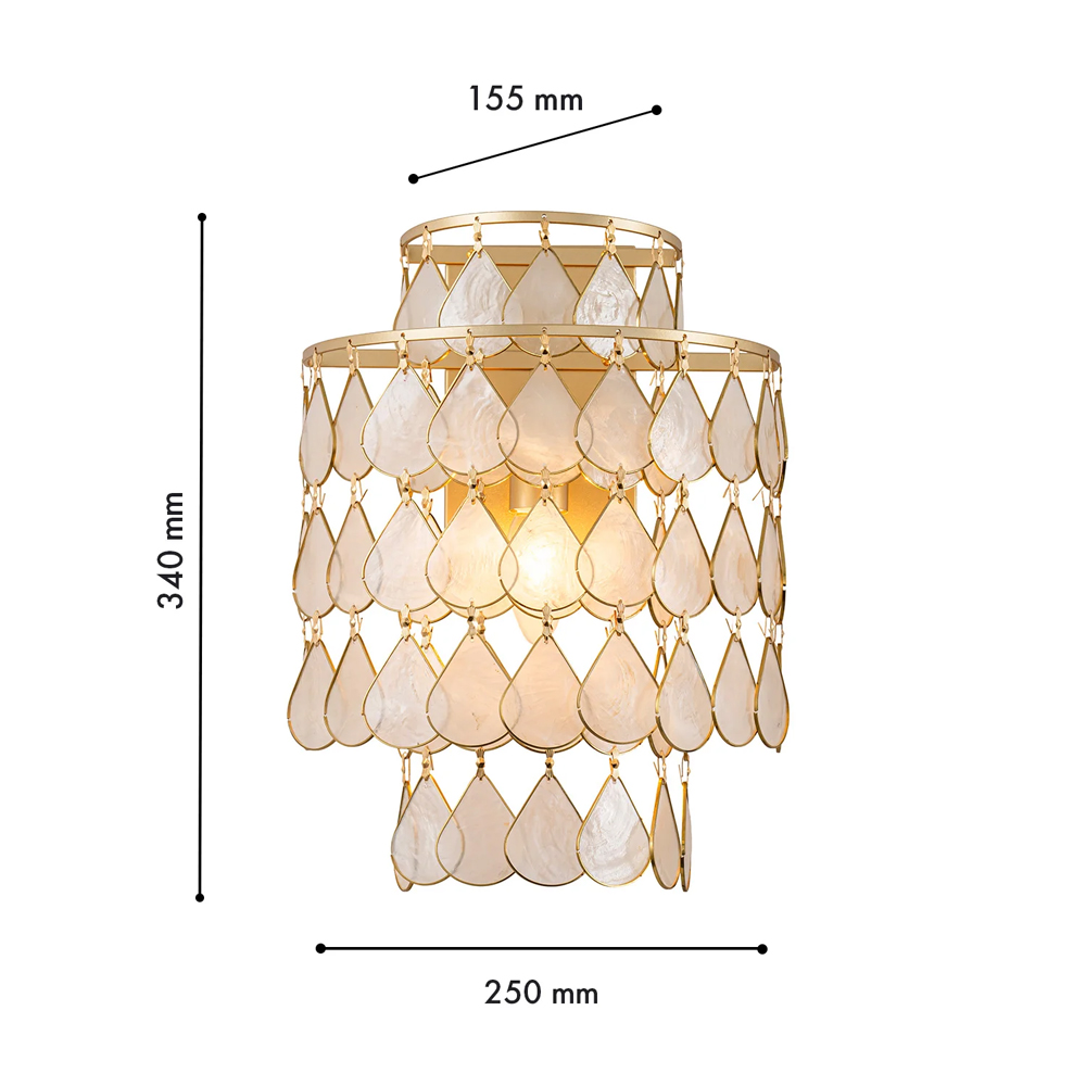 Бра с декором из натуральной морской ракушки Iridescent Light в Красноярске