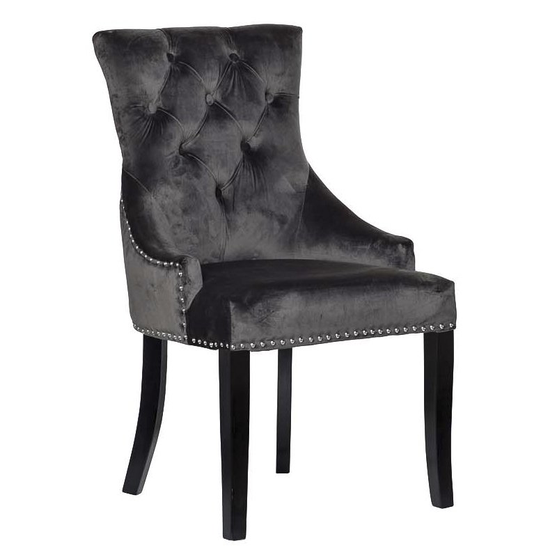 Стул Cozy Gray Chair Серый Хром Черный Стул Cozy Gray Chair Серый Хром Черный в Красноярске | Loft Concept