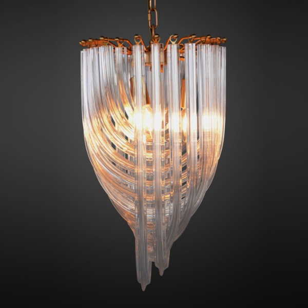 Люстра Retro Frozen Glass Chandelier 30 Champagne Люстра Retro Frozen Glass Chandelier 30 Champagne в Красноярске | Loft Concept