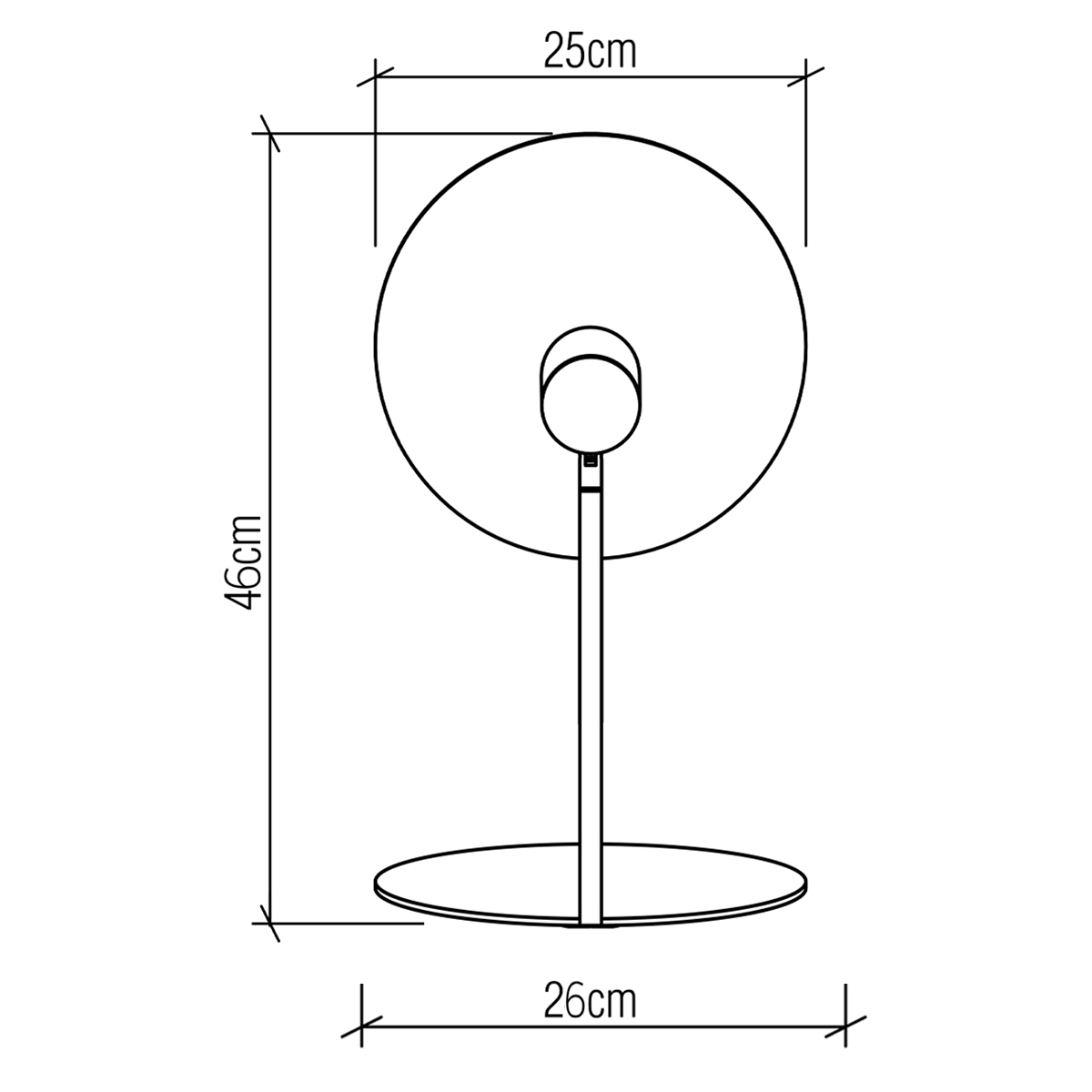 Настольная лампа с круглым деревянным отражателем и черным цилиндрическим плафоном Accord Lighting в Красноярске