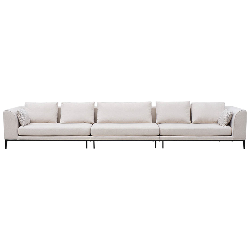 Диван Willa Long Sofa Молочный Черный Диван Willa Long Sofa Молочный Черный в Красноярске | Loft Concept