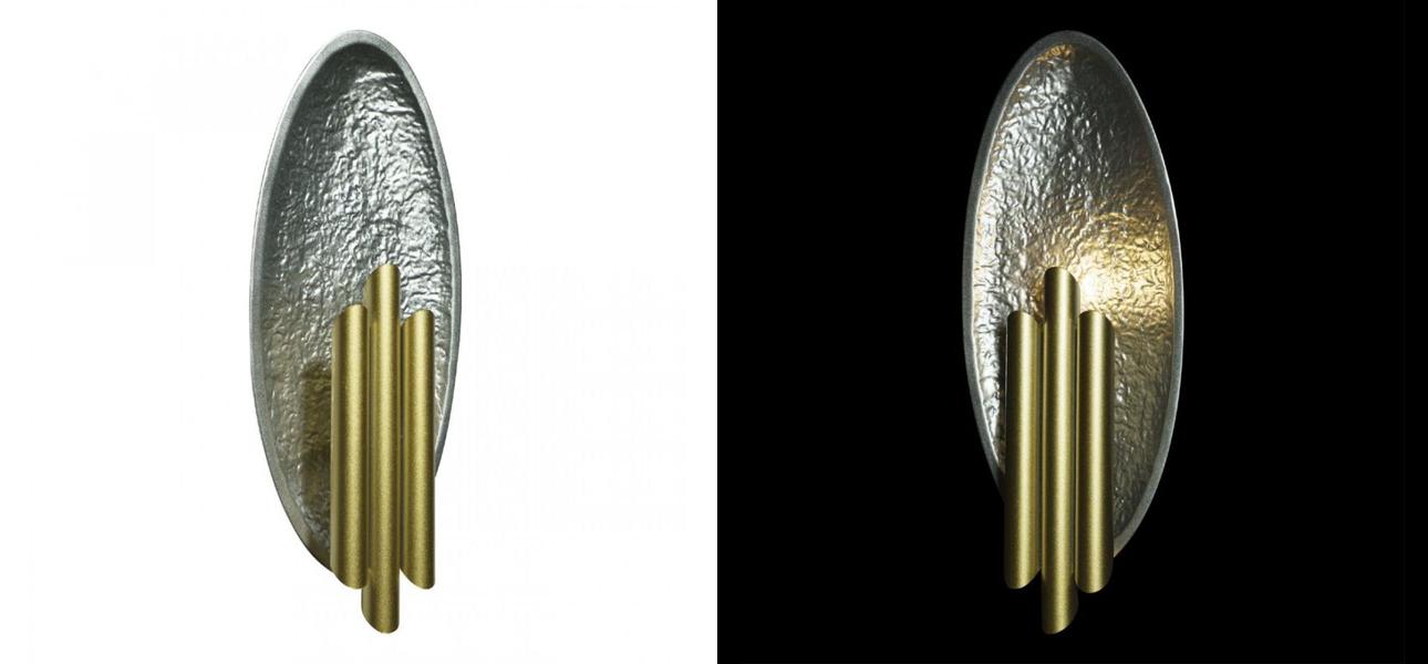 Бра Corrugation Silver 37 см - фото №2