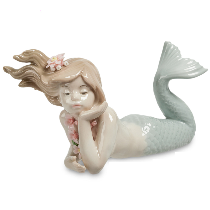 Статуэтка Mermaid Leia Бежевый Серо-голубой Розовый пастельный Статуэтка Mermaid Leia Бежевый Серо-голубой Розовый пастельный в Красноярске | Loft Concept