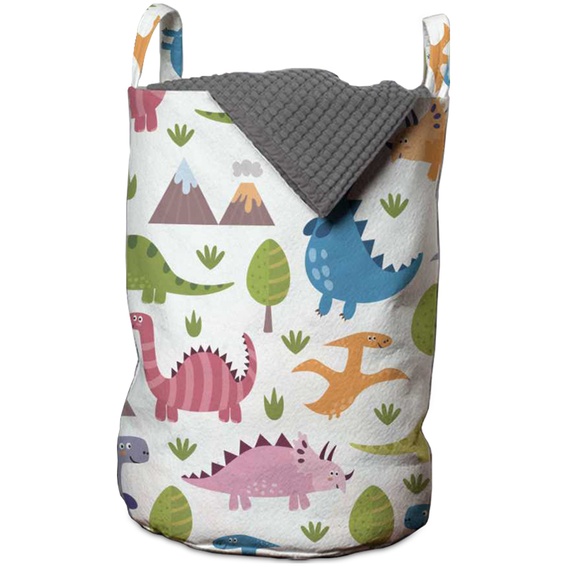 Корзина Colored Dinosaurs Basket Мульти Белый Корзина Colored Dinosaurs Basket Мульти Белый в Красноярске | Loft Concept