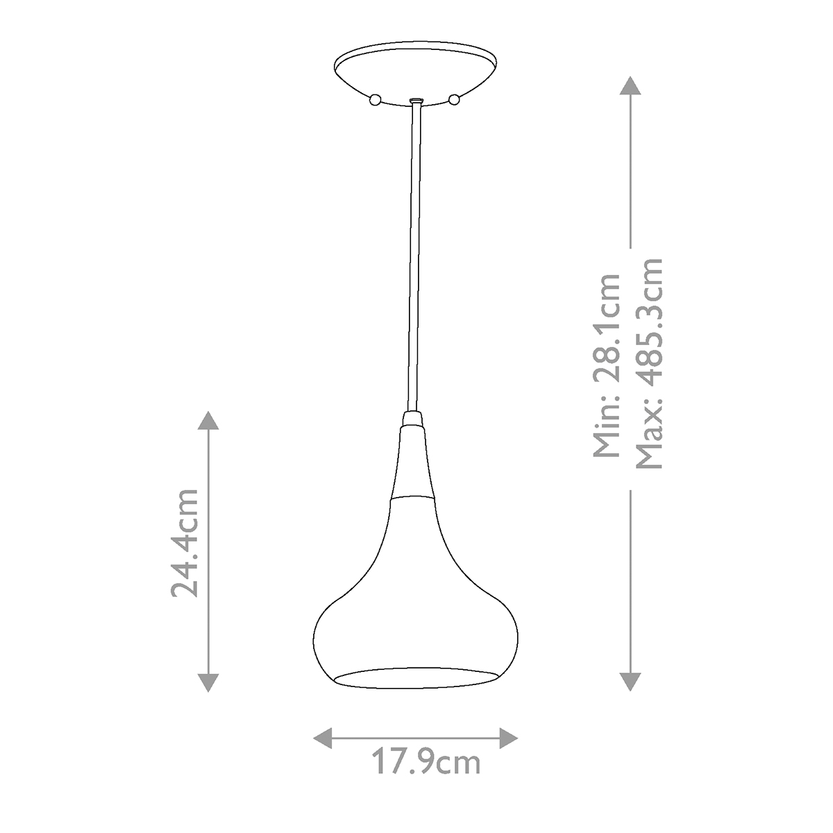  Подвесной светильник с каплевидным плафоном темного цвета Feiss в Красноярске